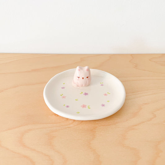 Pink Cat Trinket Dish