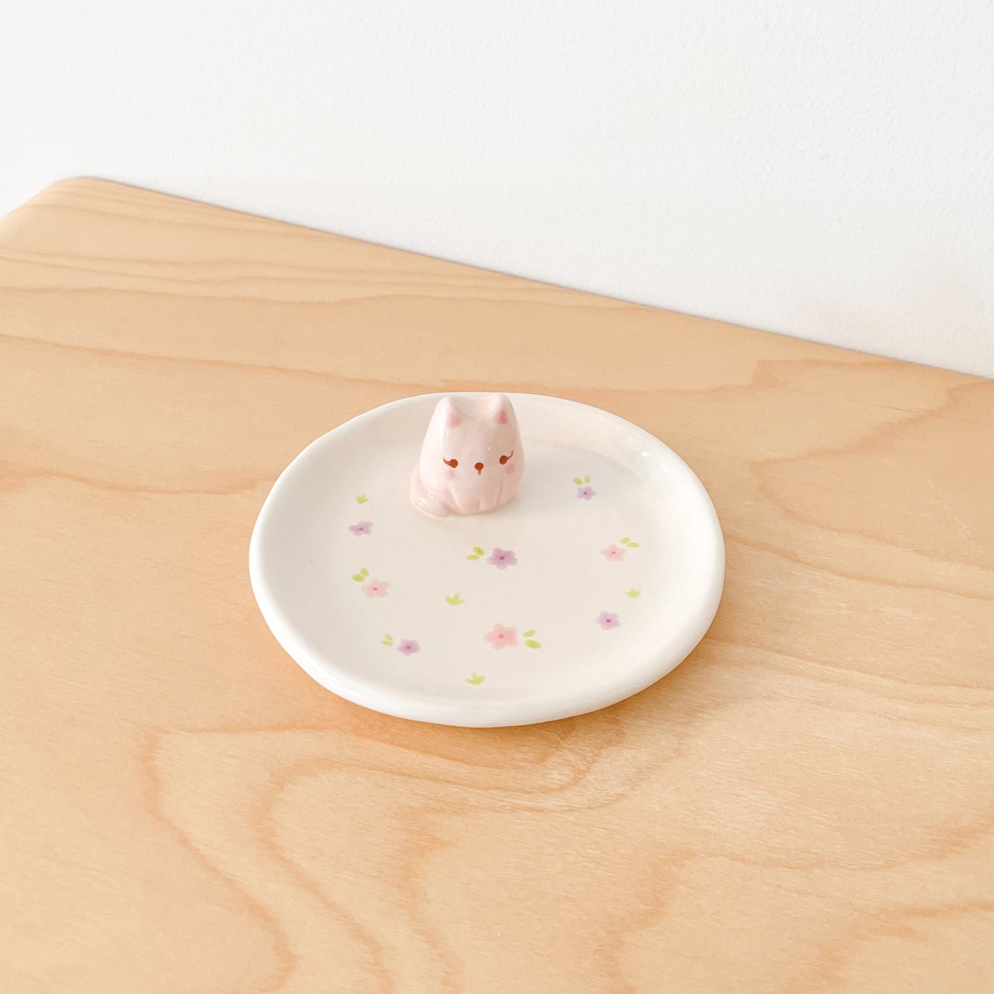Pink Cat Trinket Dish