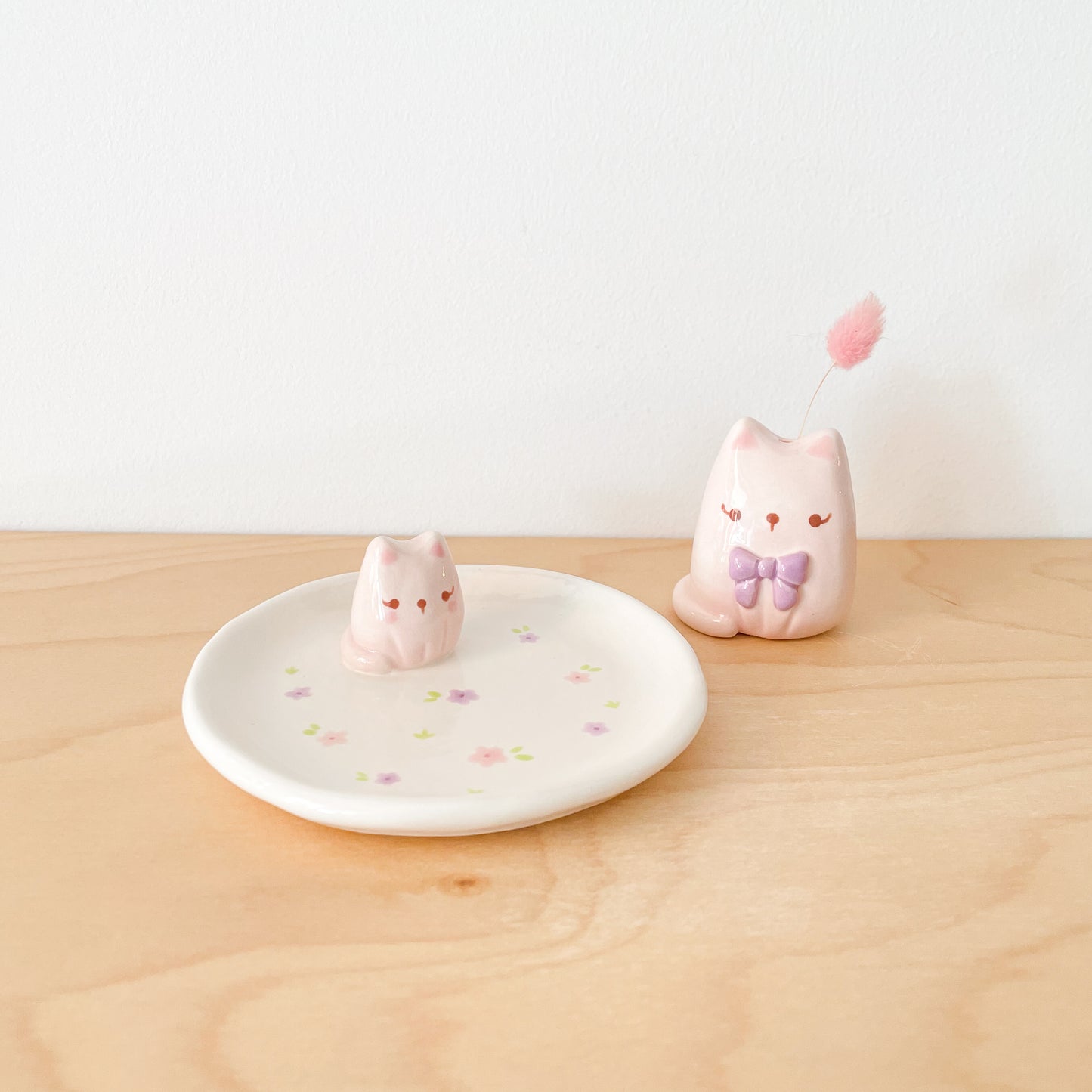 Pink Cat Trinket Dish