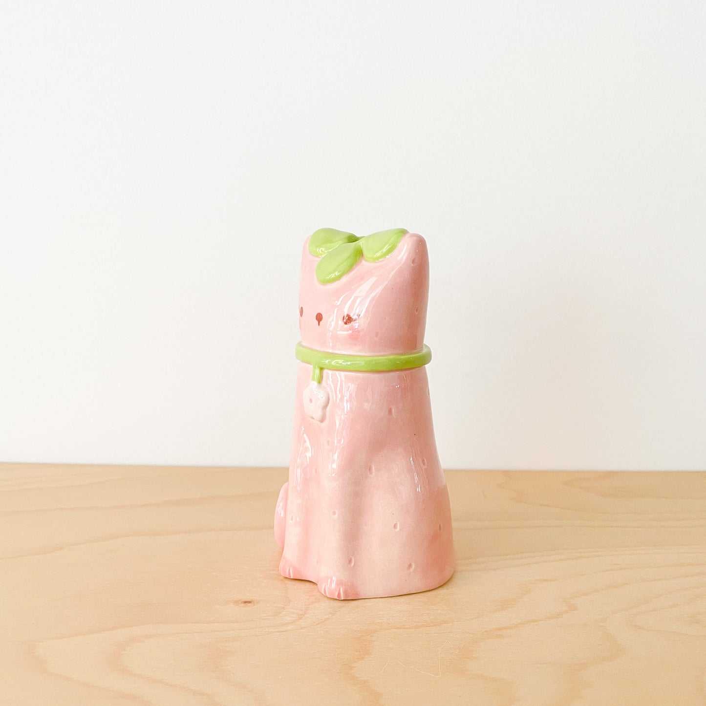 Strawberry Cat Vase