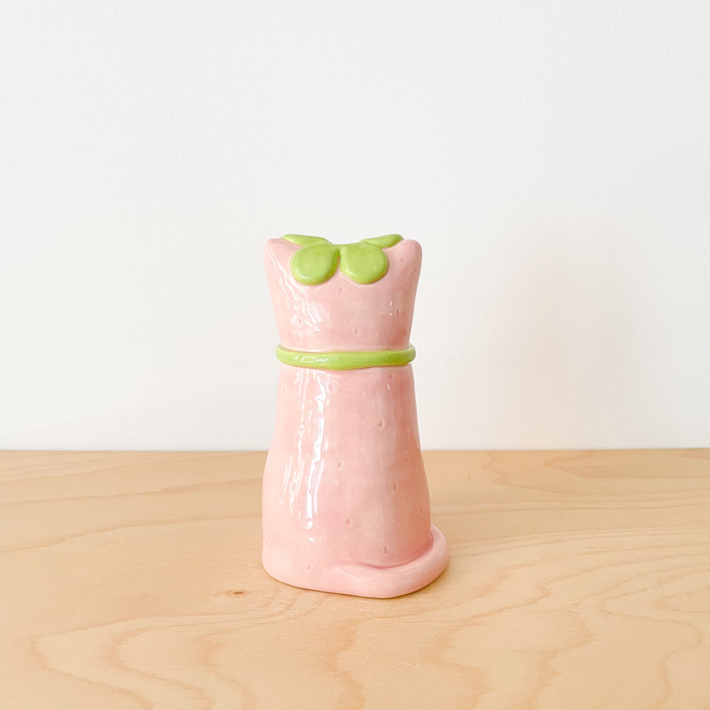 Strawberry Cat Vase