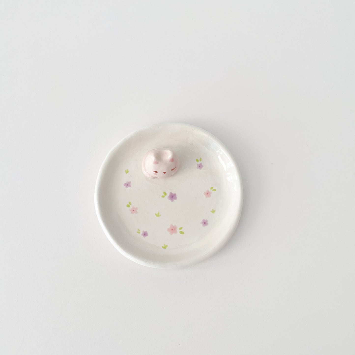Pink Cat Trinket Dish