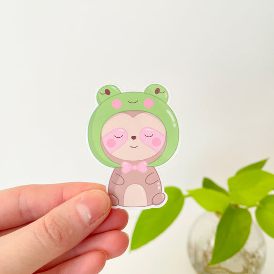 Frog Sloth Sticker