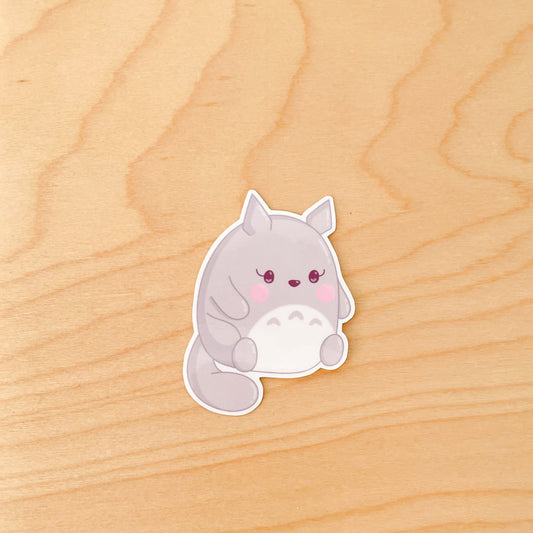 Grey Totoro Sticker