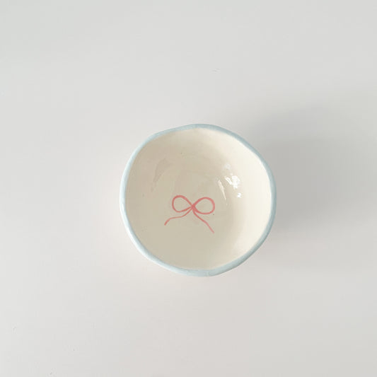 Pink Bow Trinket Dish