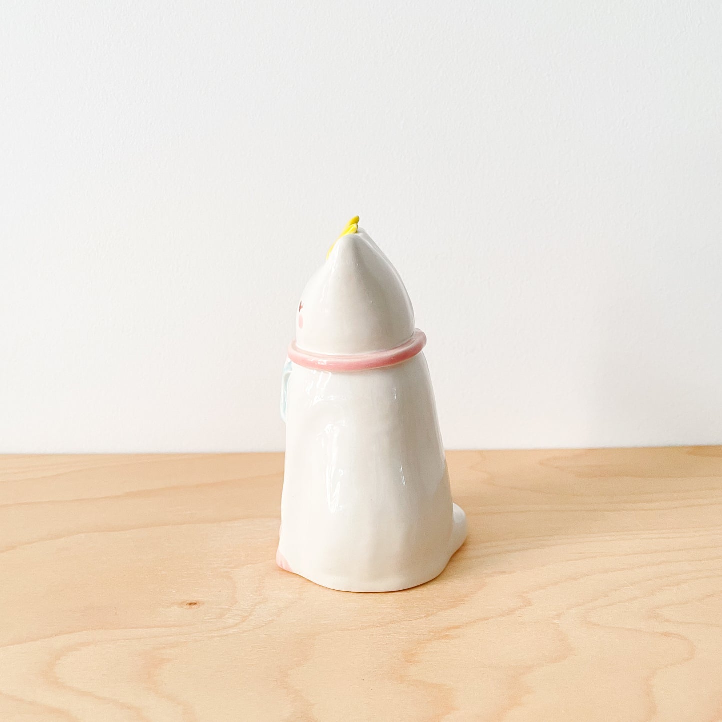 White Lunar Cat Vase