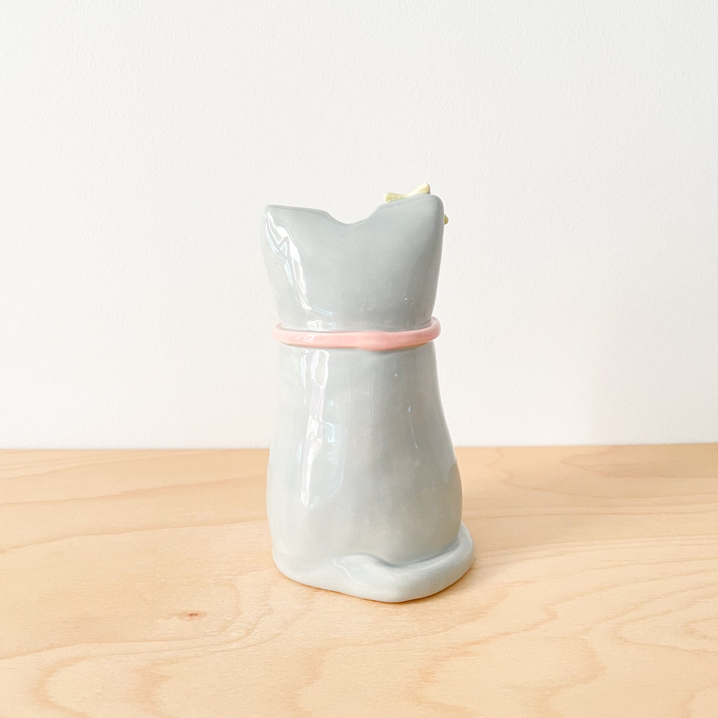Grey Lunar Cat Vase