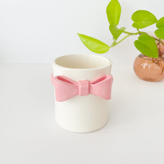 Pink Bow Stationary Holder