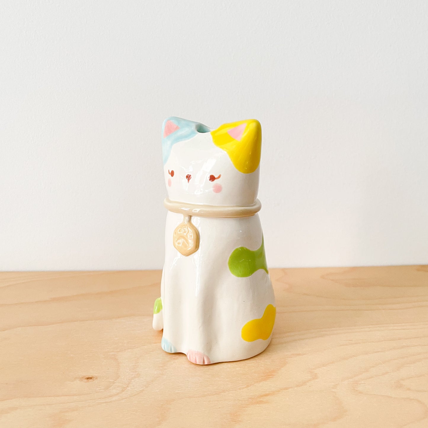 Rainbow Cat Vase