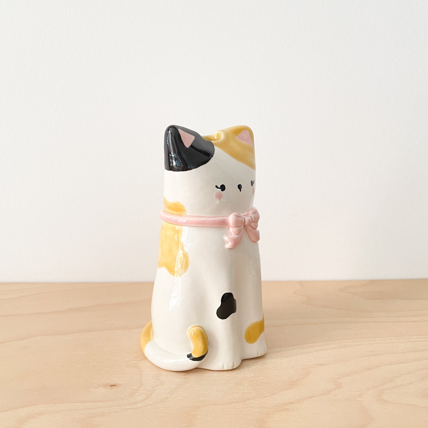 Calico Cat Vase