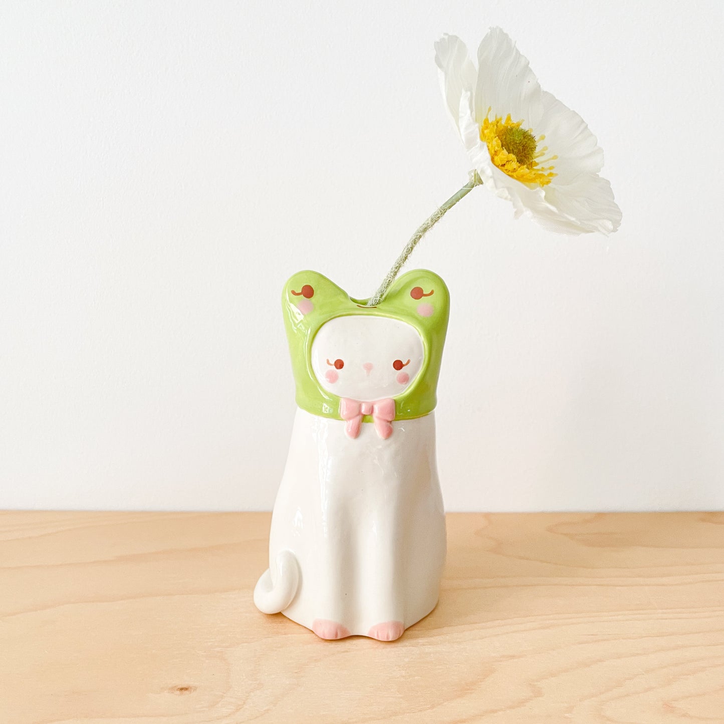 Froggy Cat Vase