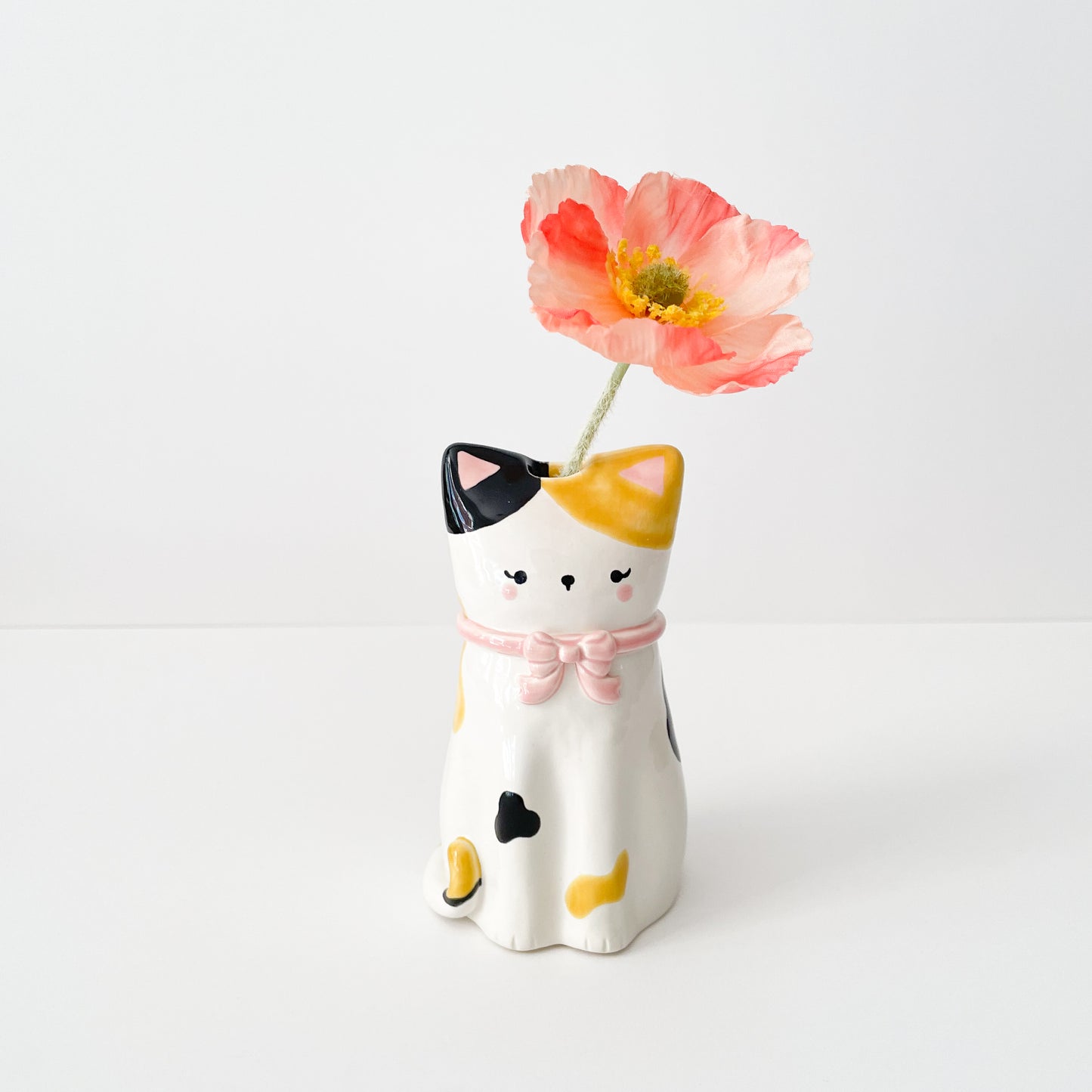 Calico Cat Vase