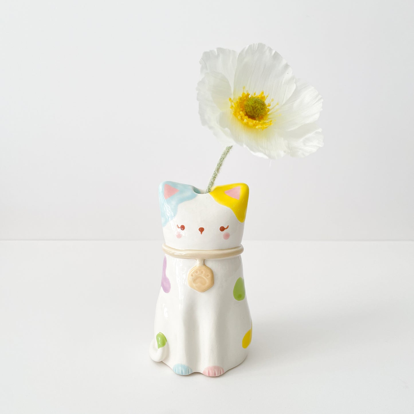 Rainbow Cat Vase