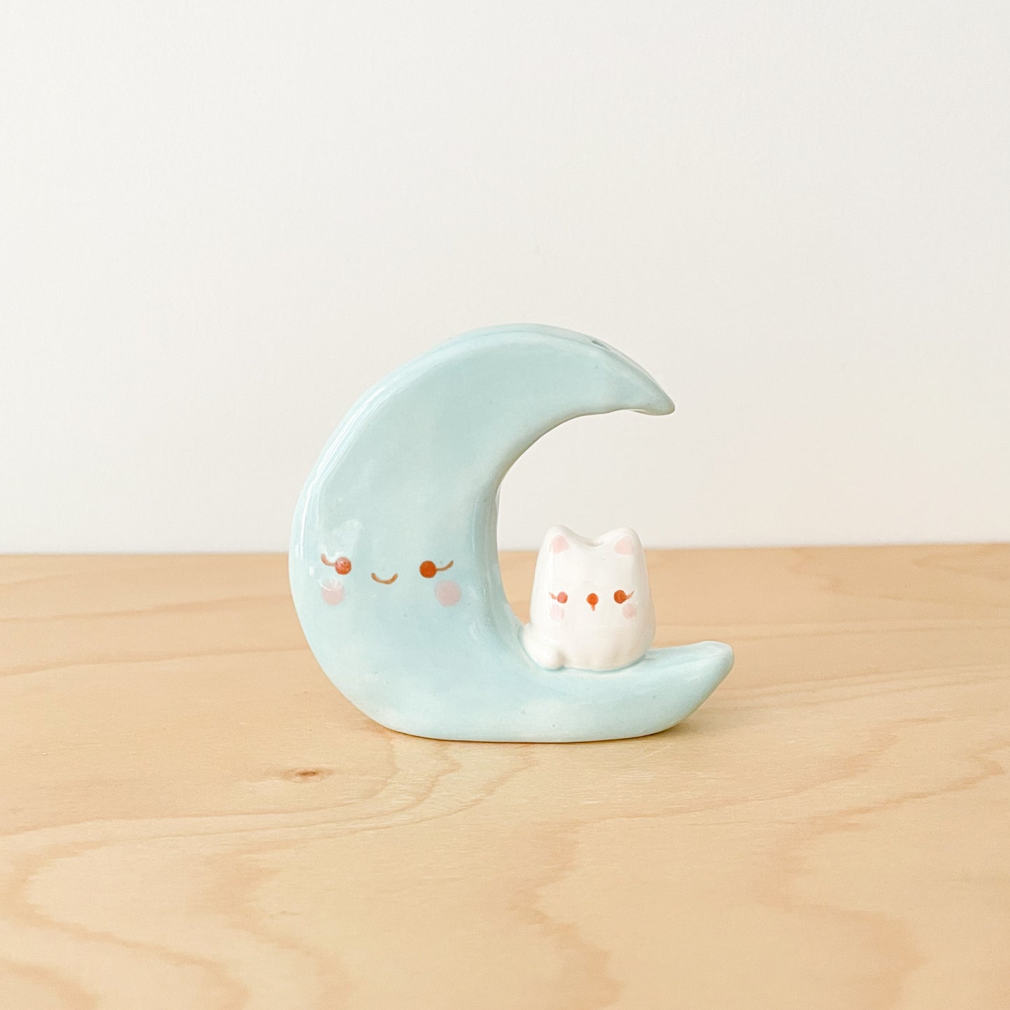 Luna Cat Mini Vase (blue)