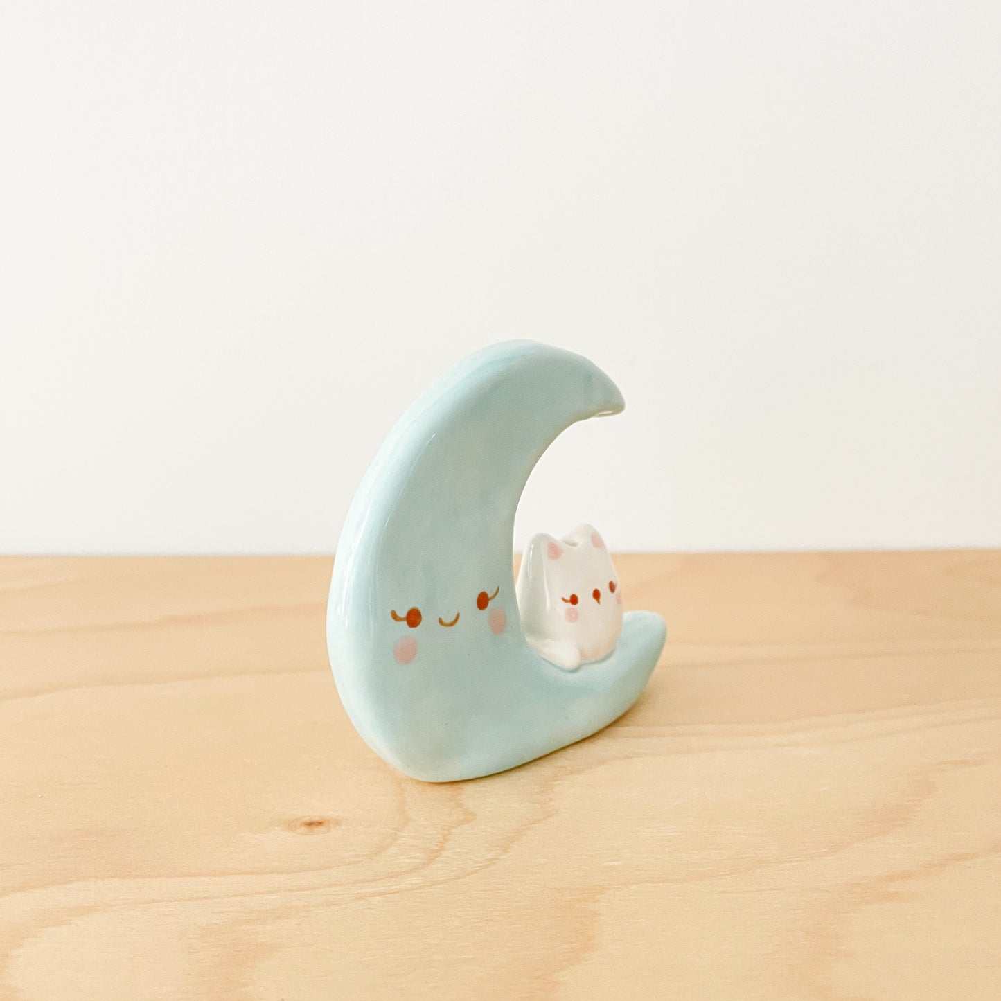 Luna Cat Mini Vase (blue)