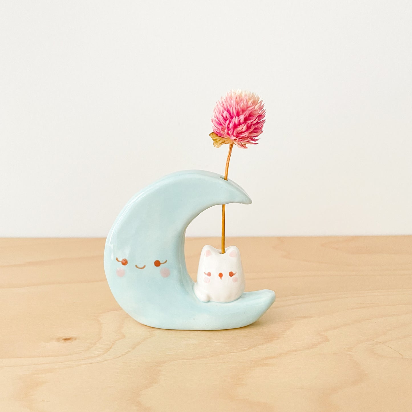Luna Cat Mini Vase (blue)