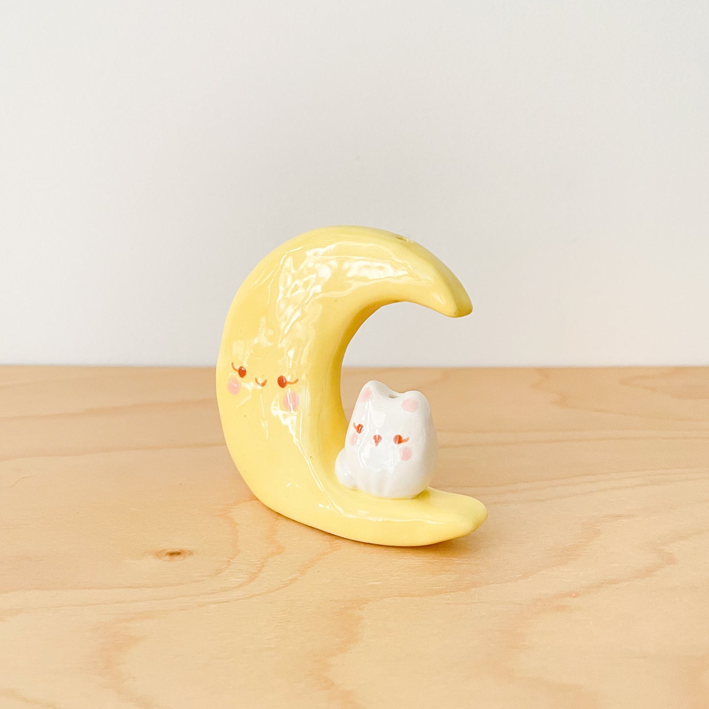 Luna Cat Mini Vase (yellow)