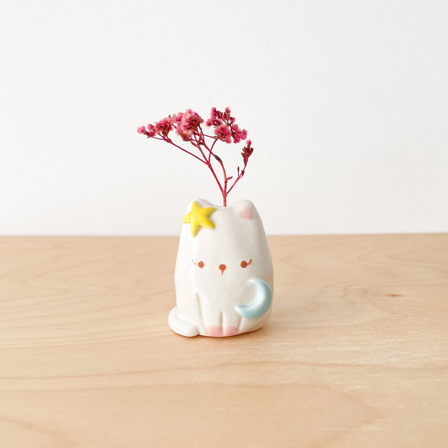Lunar Cat Mini Vase
