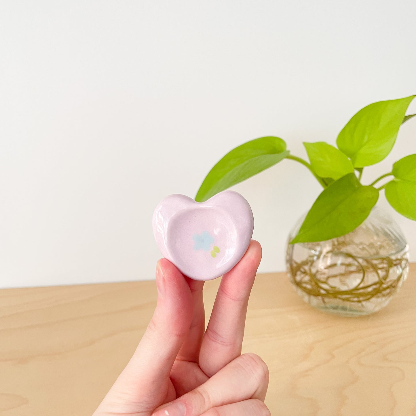 Flower Love Heart Worry Stone