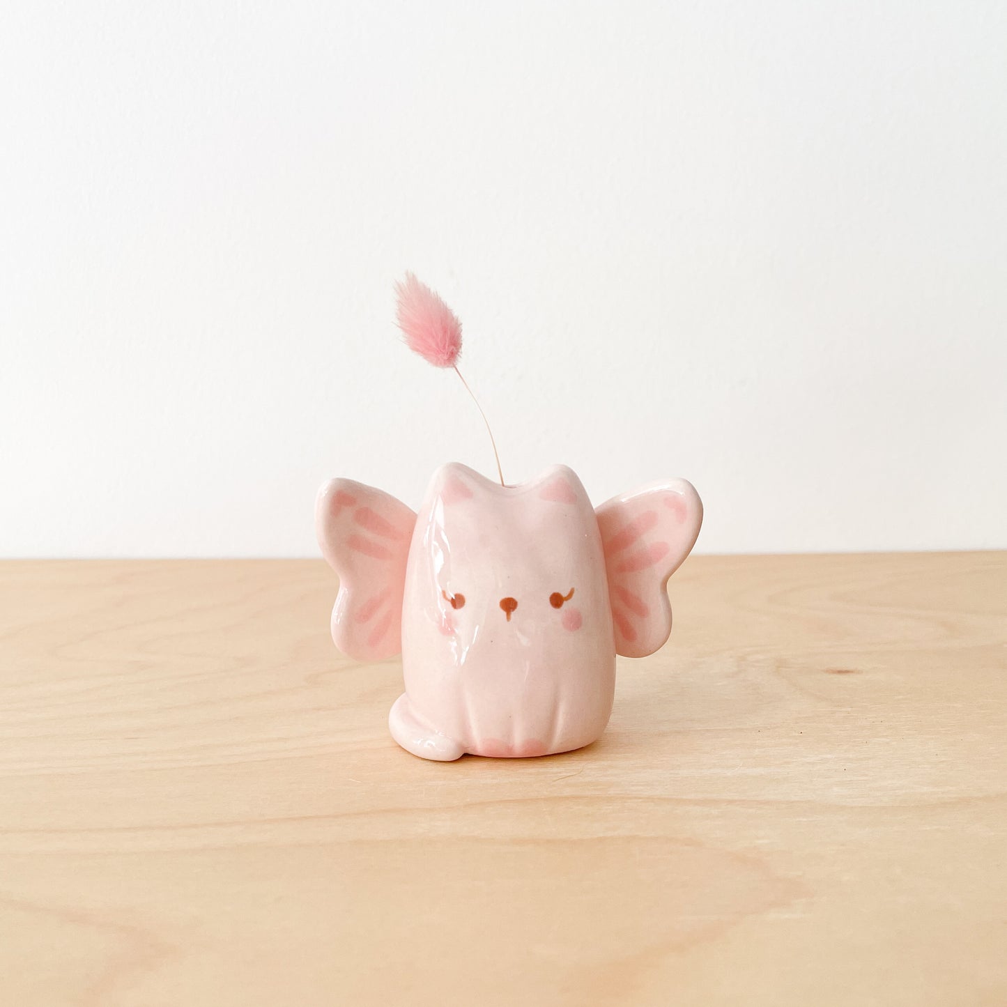 Pink Fairy Cat Mini Vase