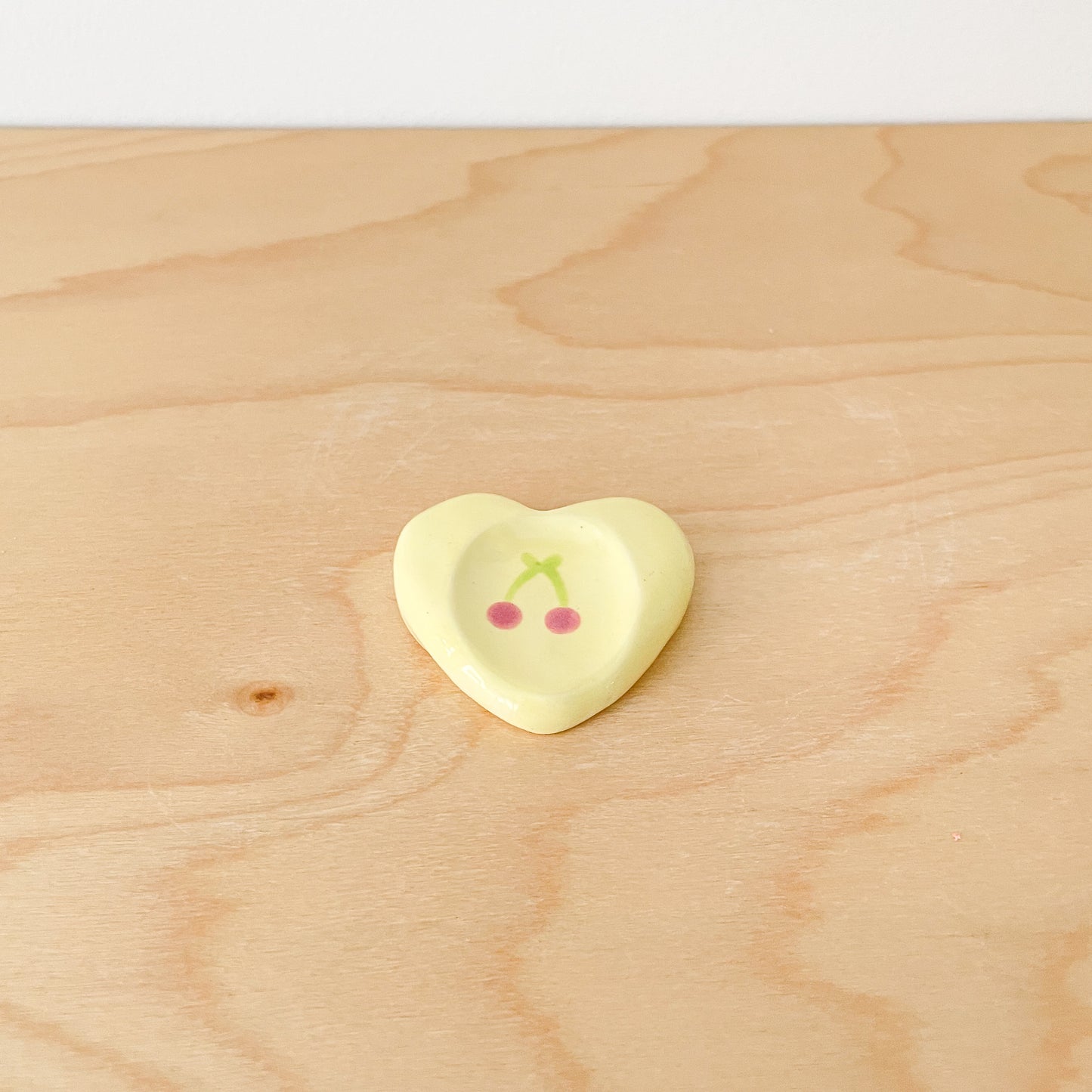 Cherry Love Heart Worry Stone