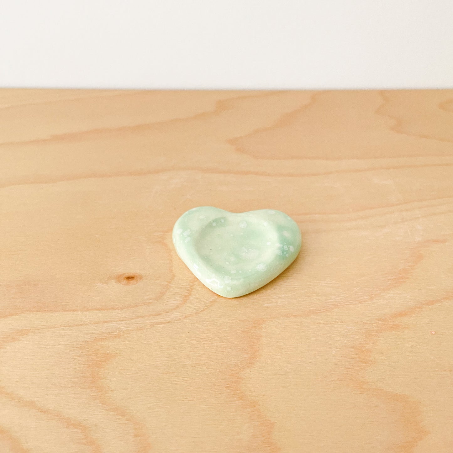 Speckled Mint Green Love Heart Worry Stone