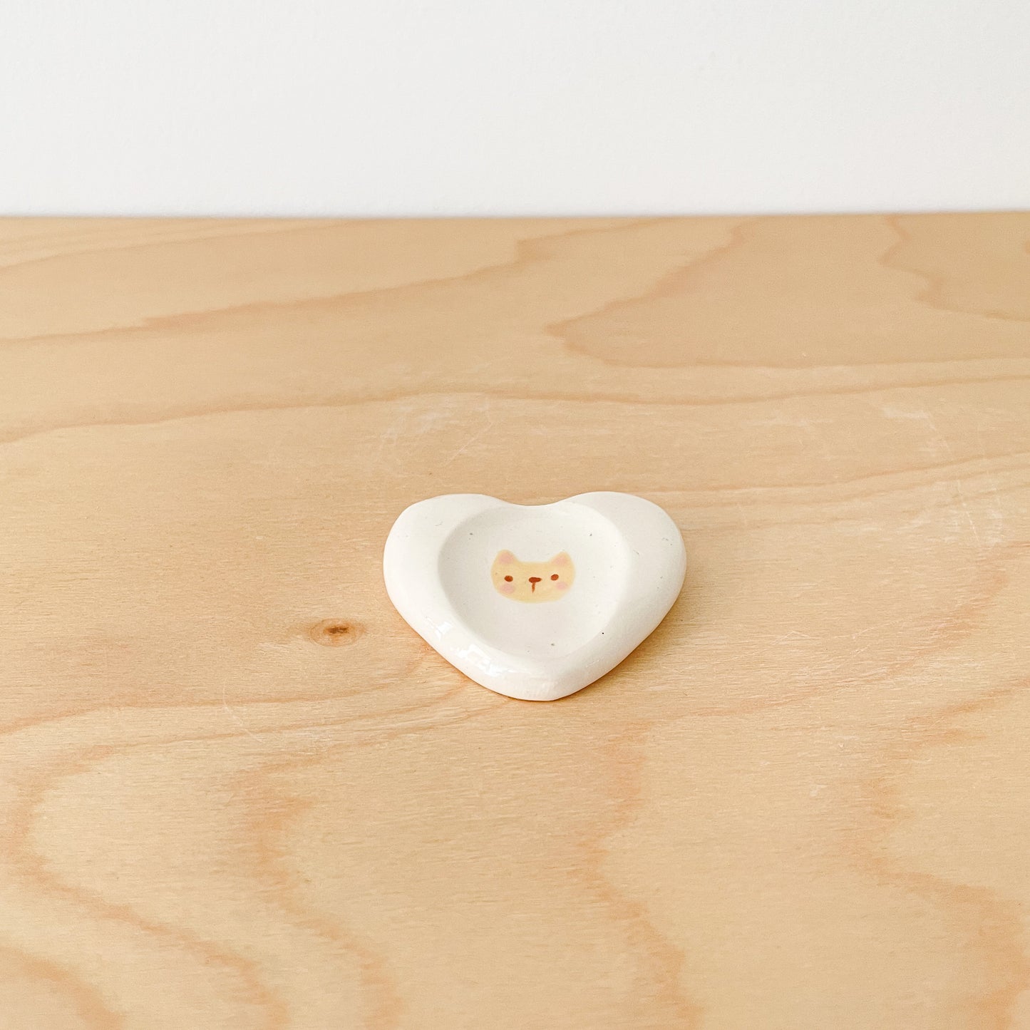 Cat Love Heart Worry Stone