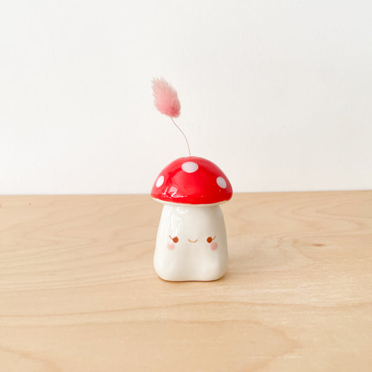 Red Mushroom Mini Vase
