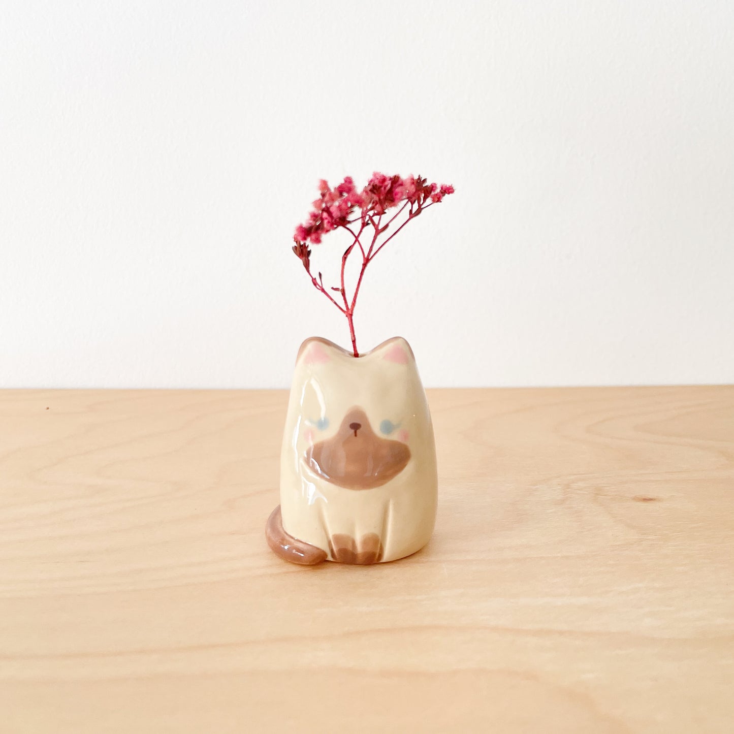 Siamese Cat Mini Vase