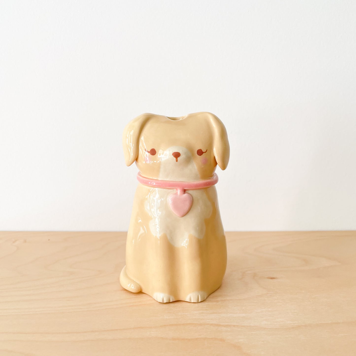 Caramel Dog Vase