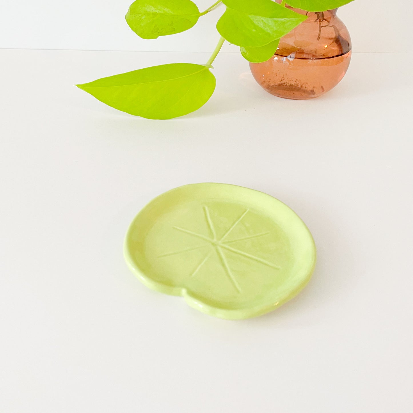 Small Green Lily Pad Dish