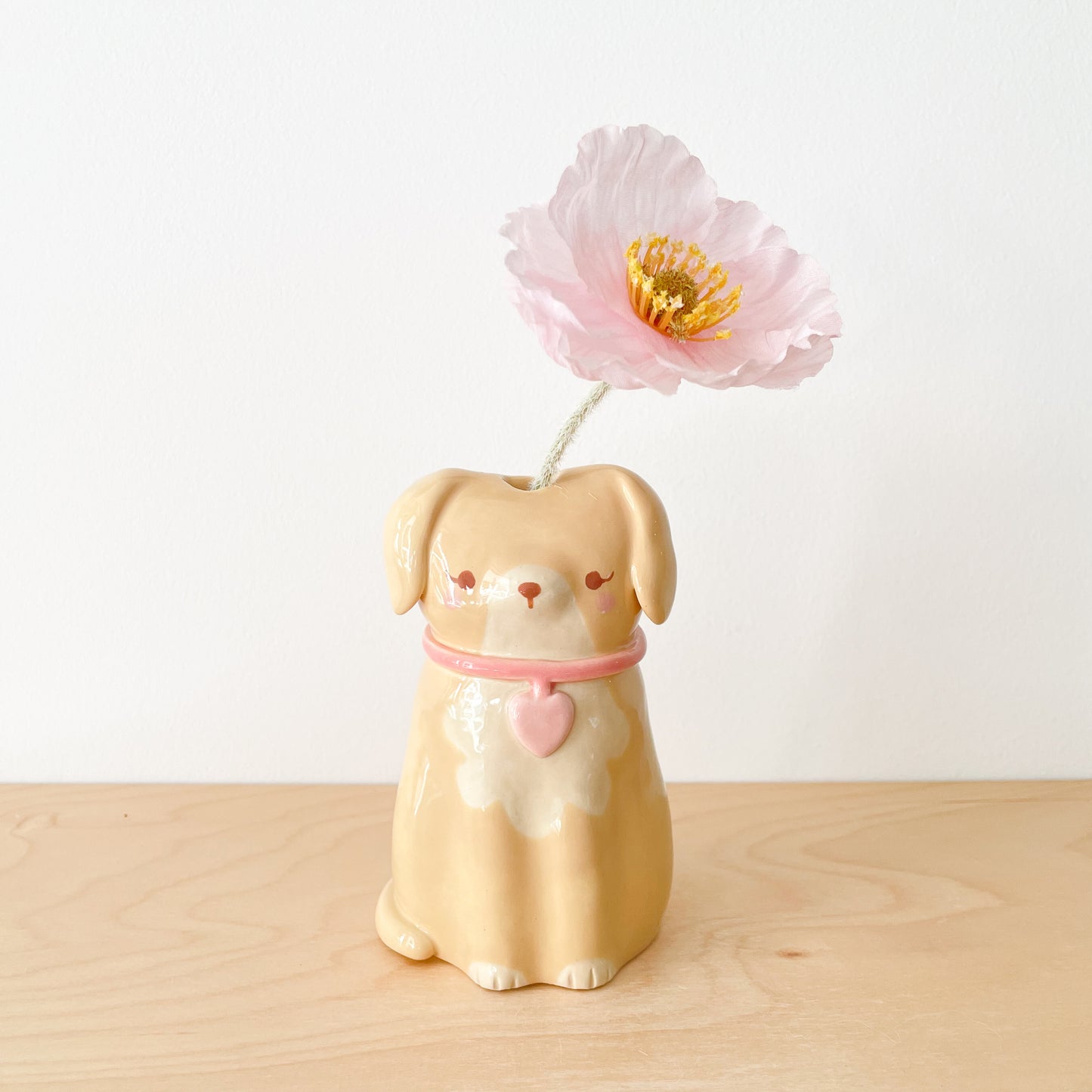Caramel Dog Vase