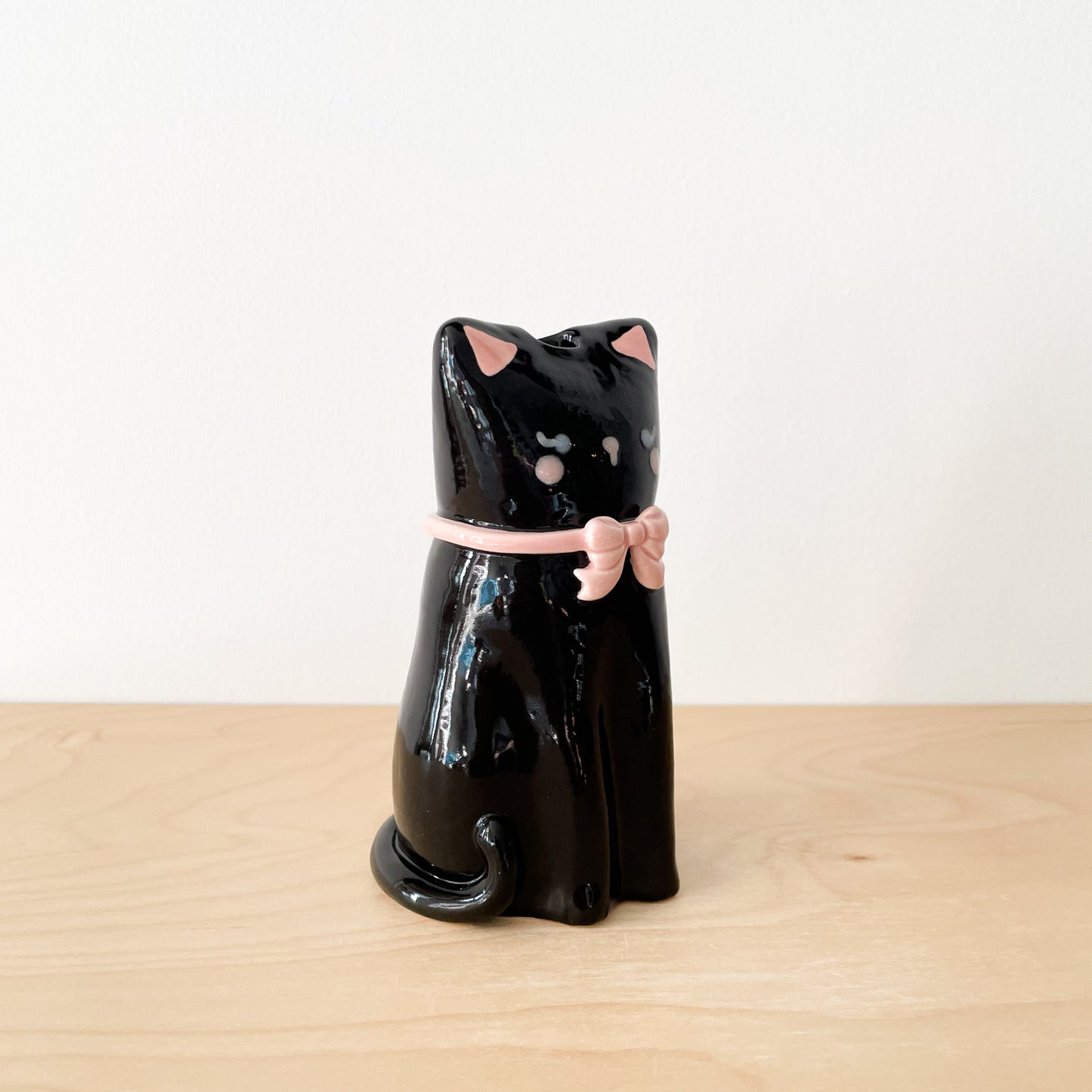 Black Cat Vase