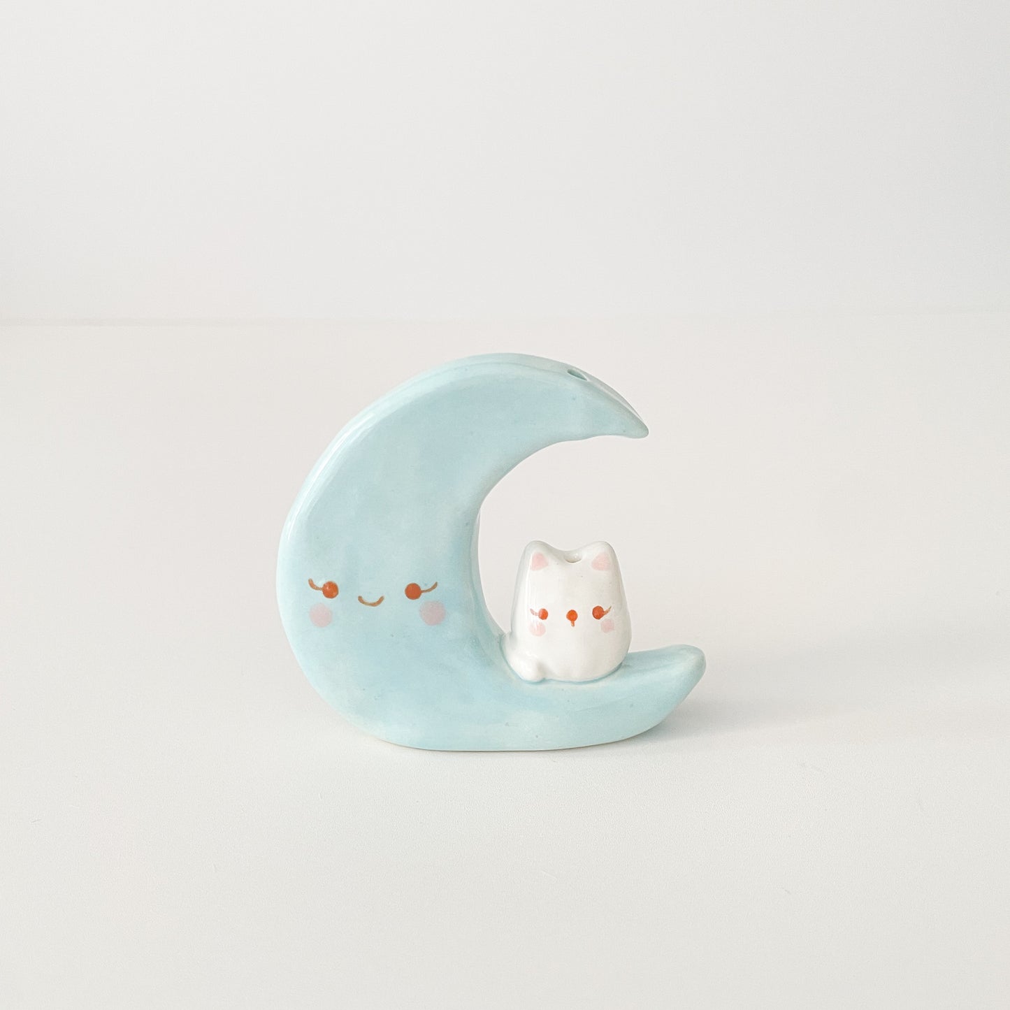 Luna Cat Mini Vase (blue)