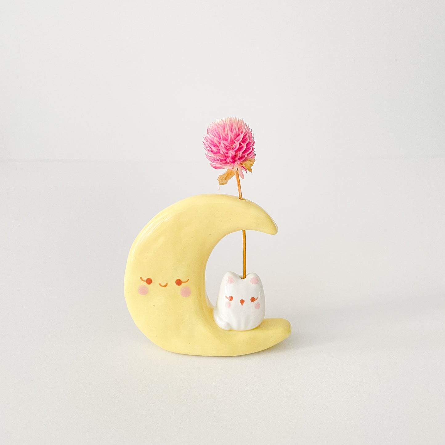 Luna Cat Mini Vase (yellow)