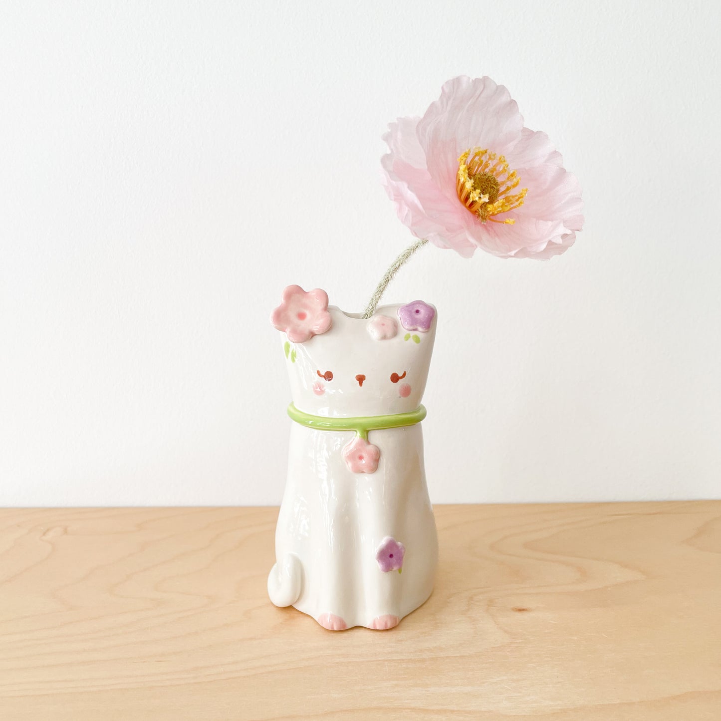 Blooming Cat Vase