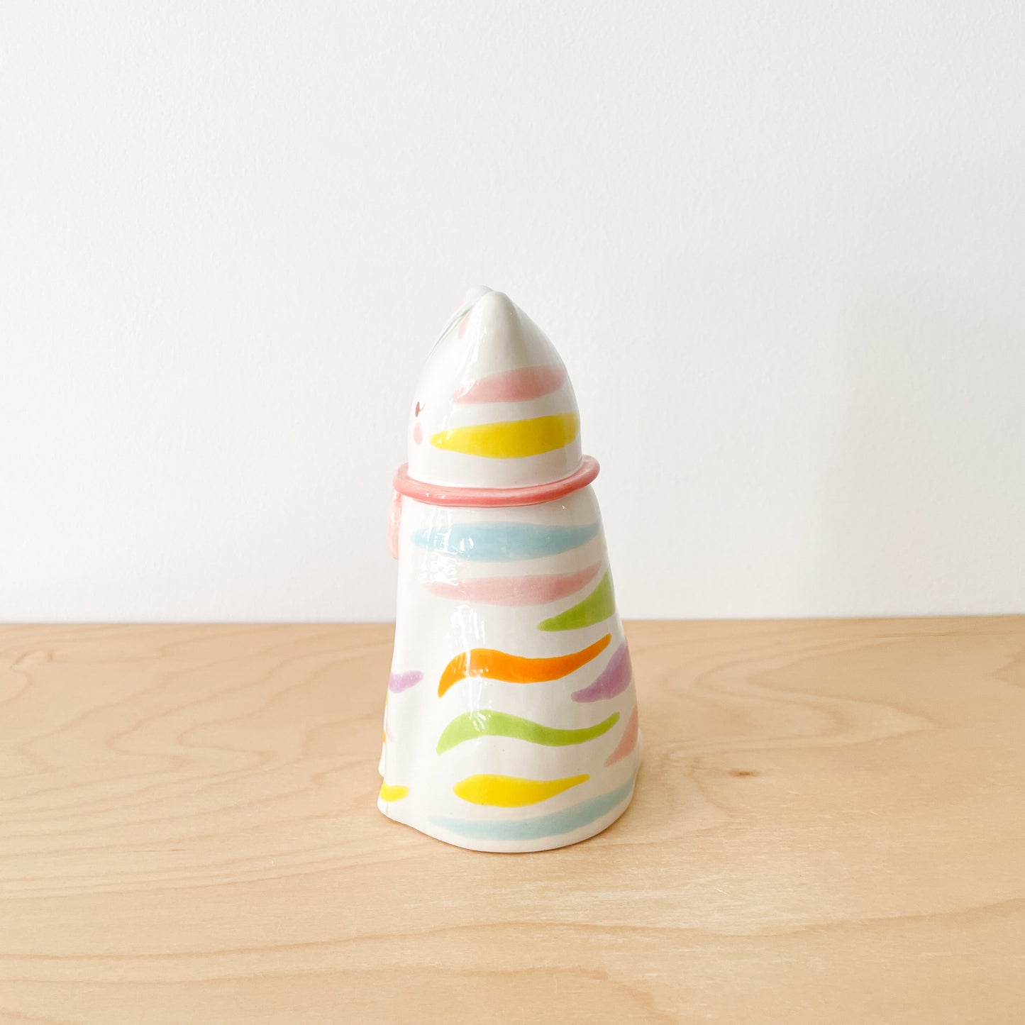 Rainbow Tabby Cat Vase