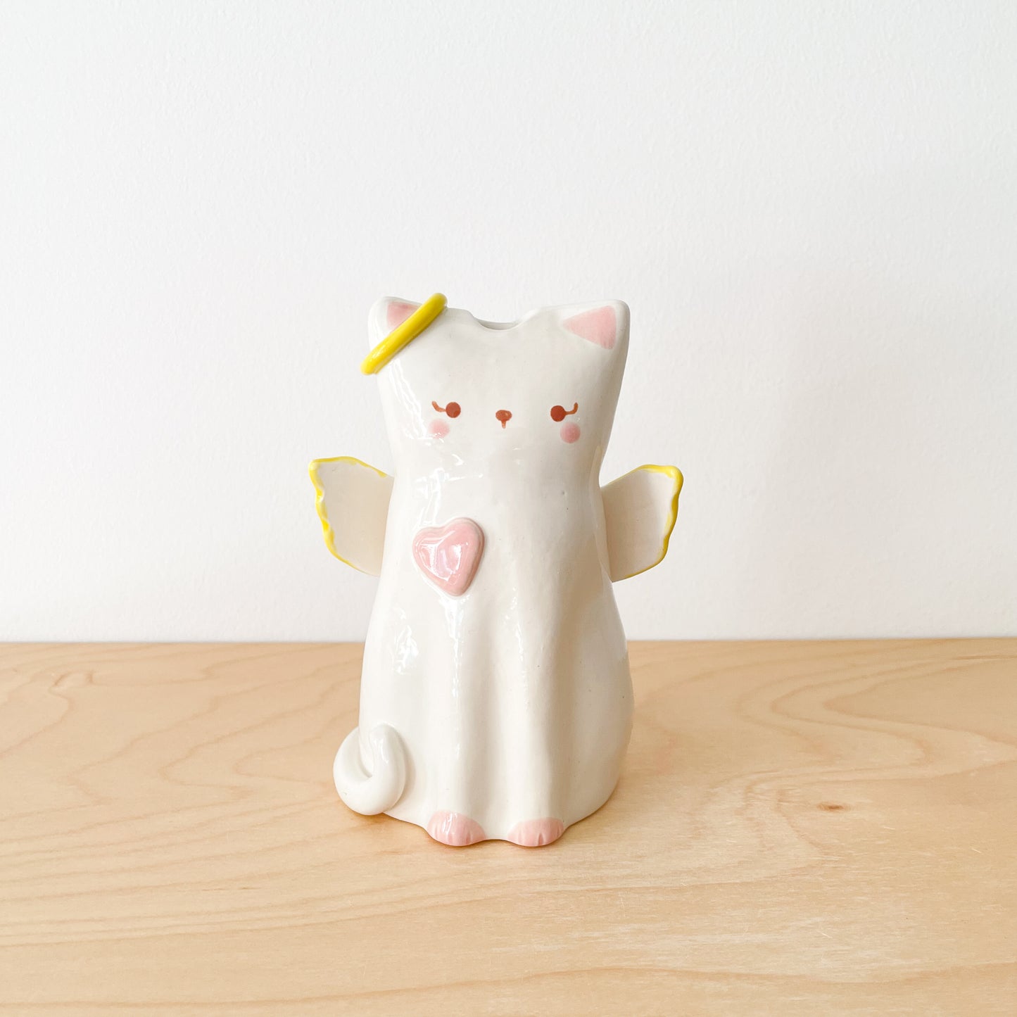 Angel Cat Vase