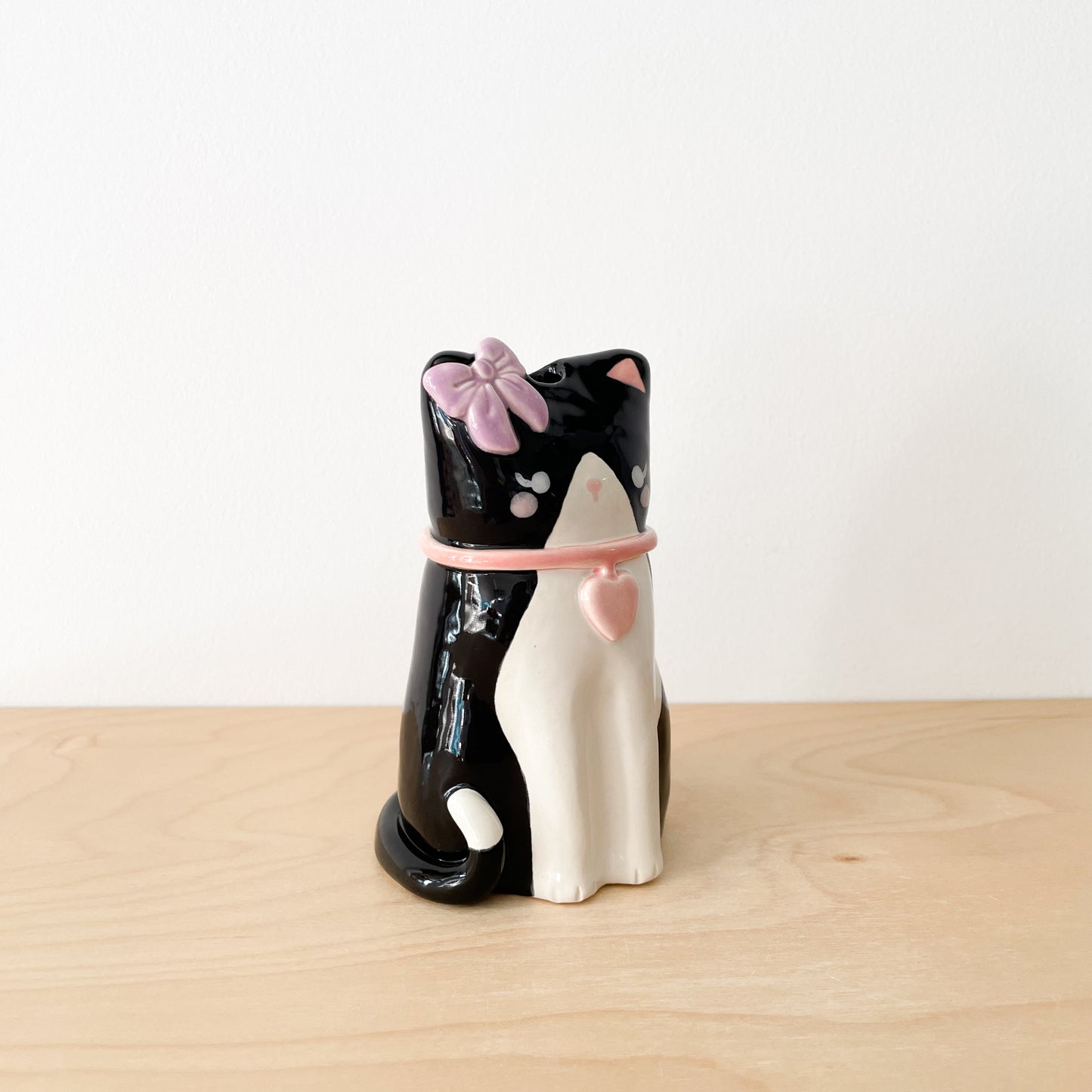 Tuxedo Cat Vase