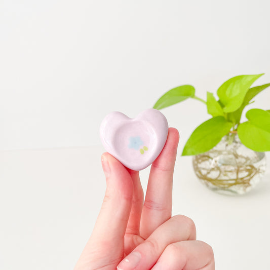 Flower Love Heart Worry Stone