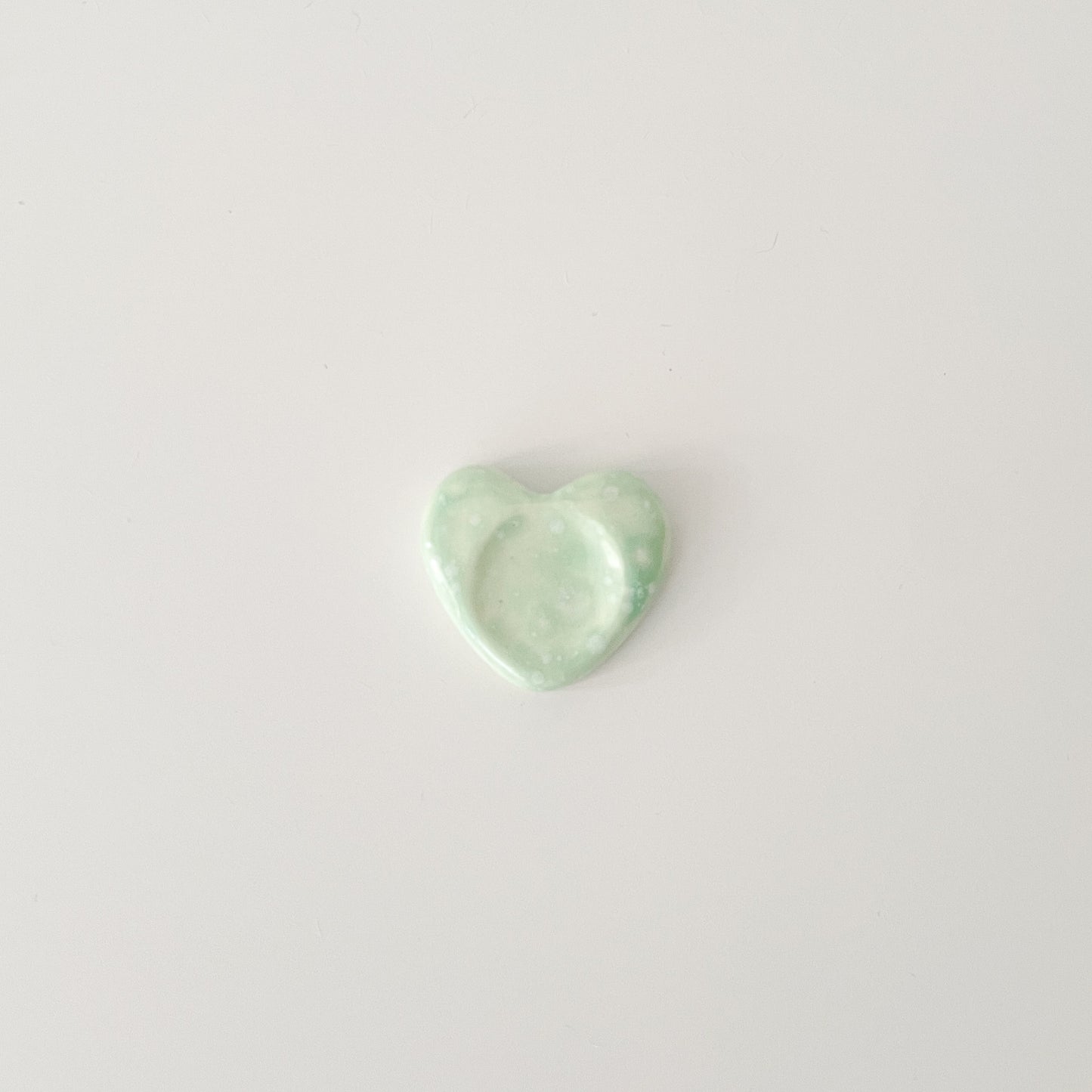 Speckled Mint Green Love Heart Worry Stone