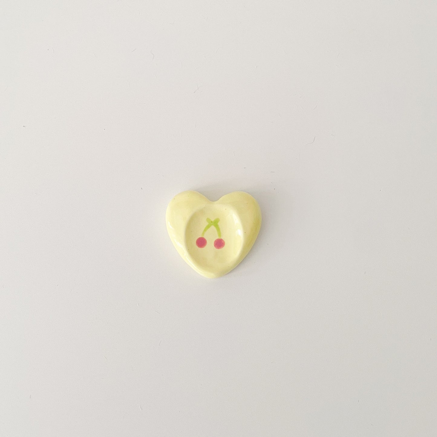 Cherry Love Heart Worry Stone