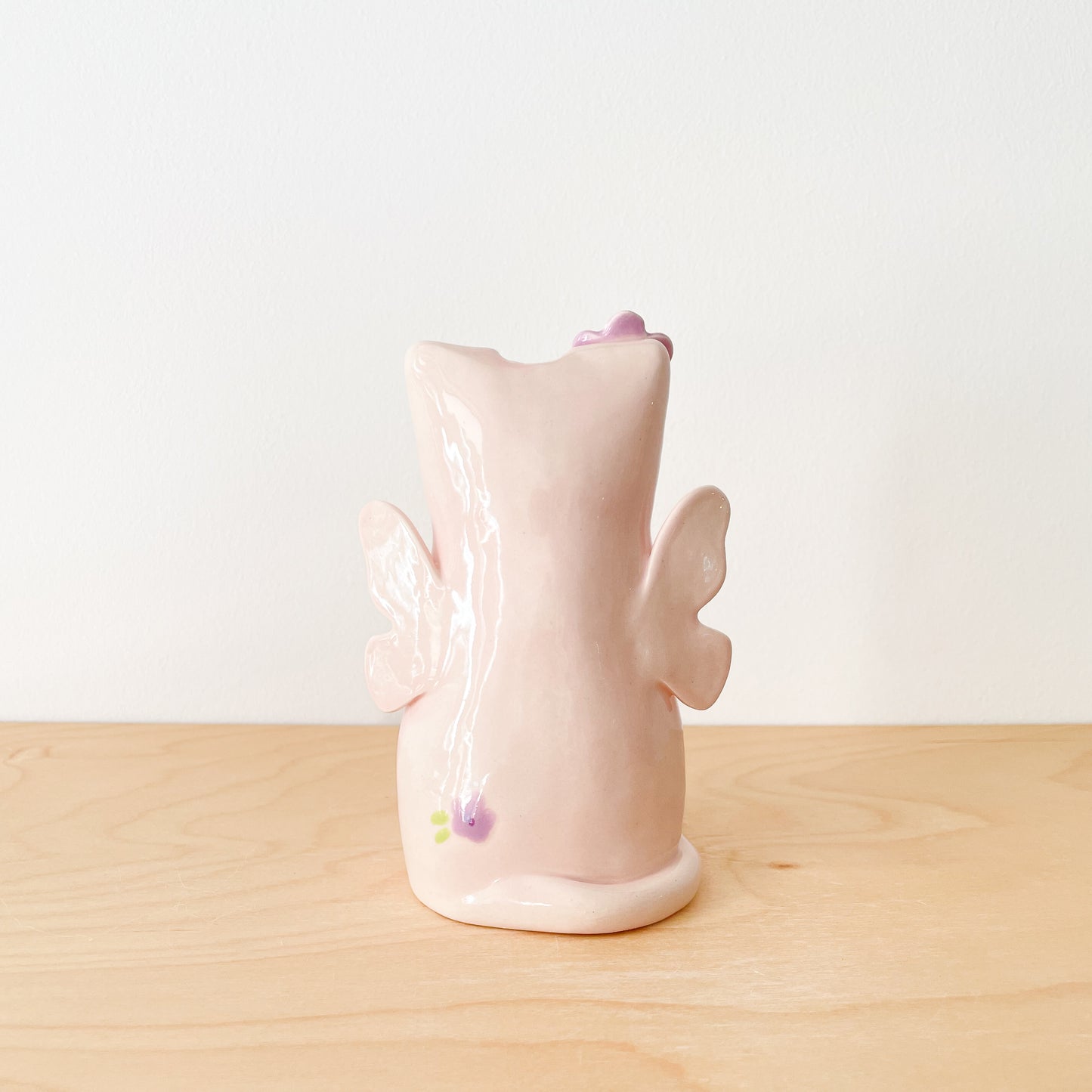 Pink Fairy Cat Vase (seconds sale)