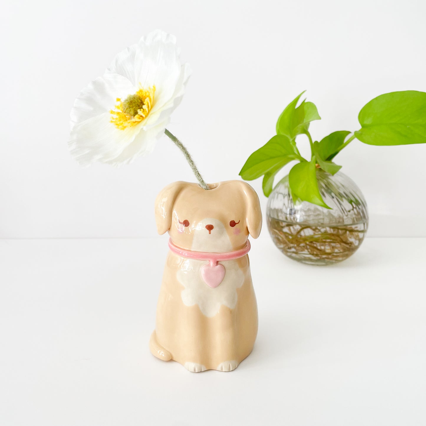 Caramel Dog Vase