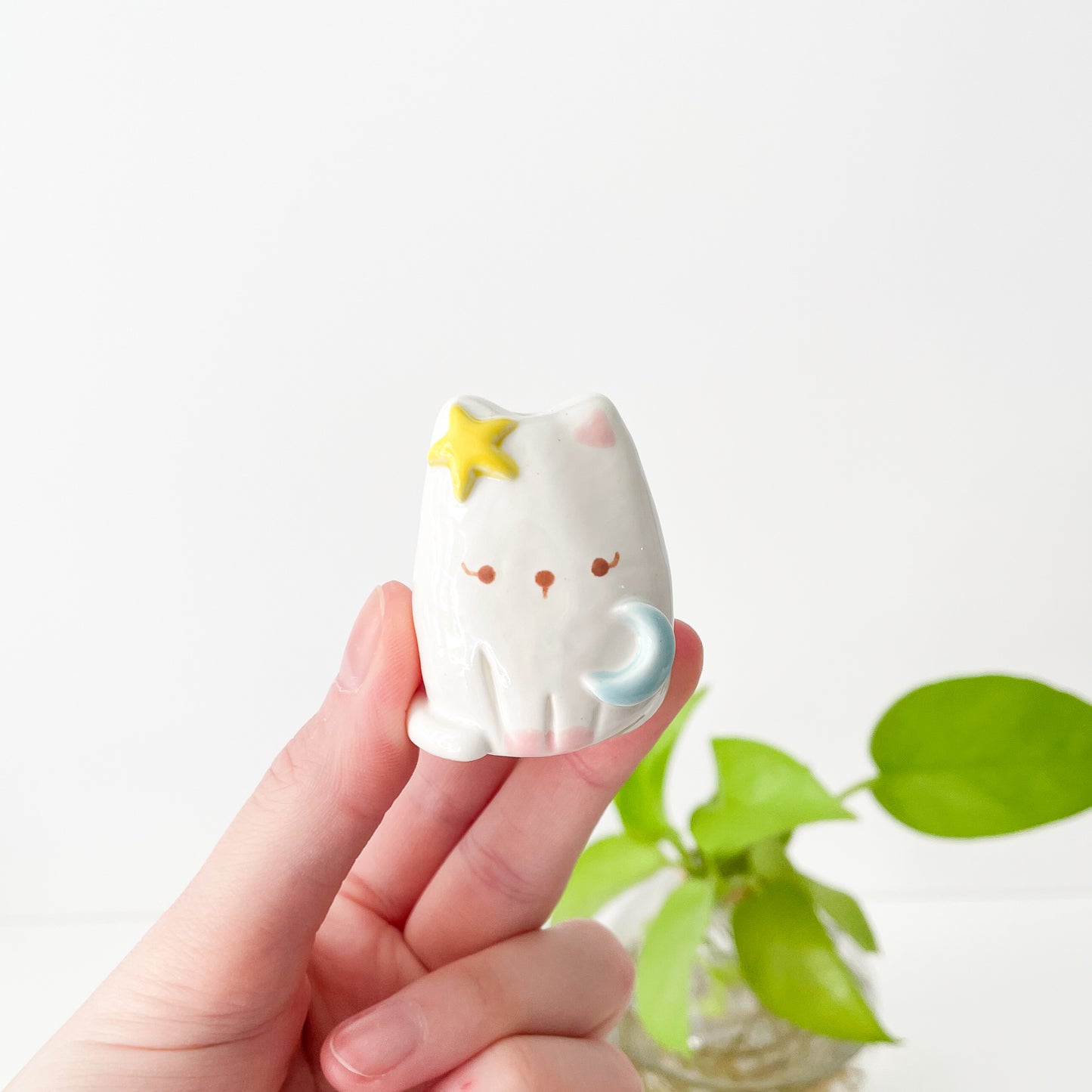 Lunar Cat Mini Vase