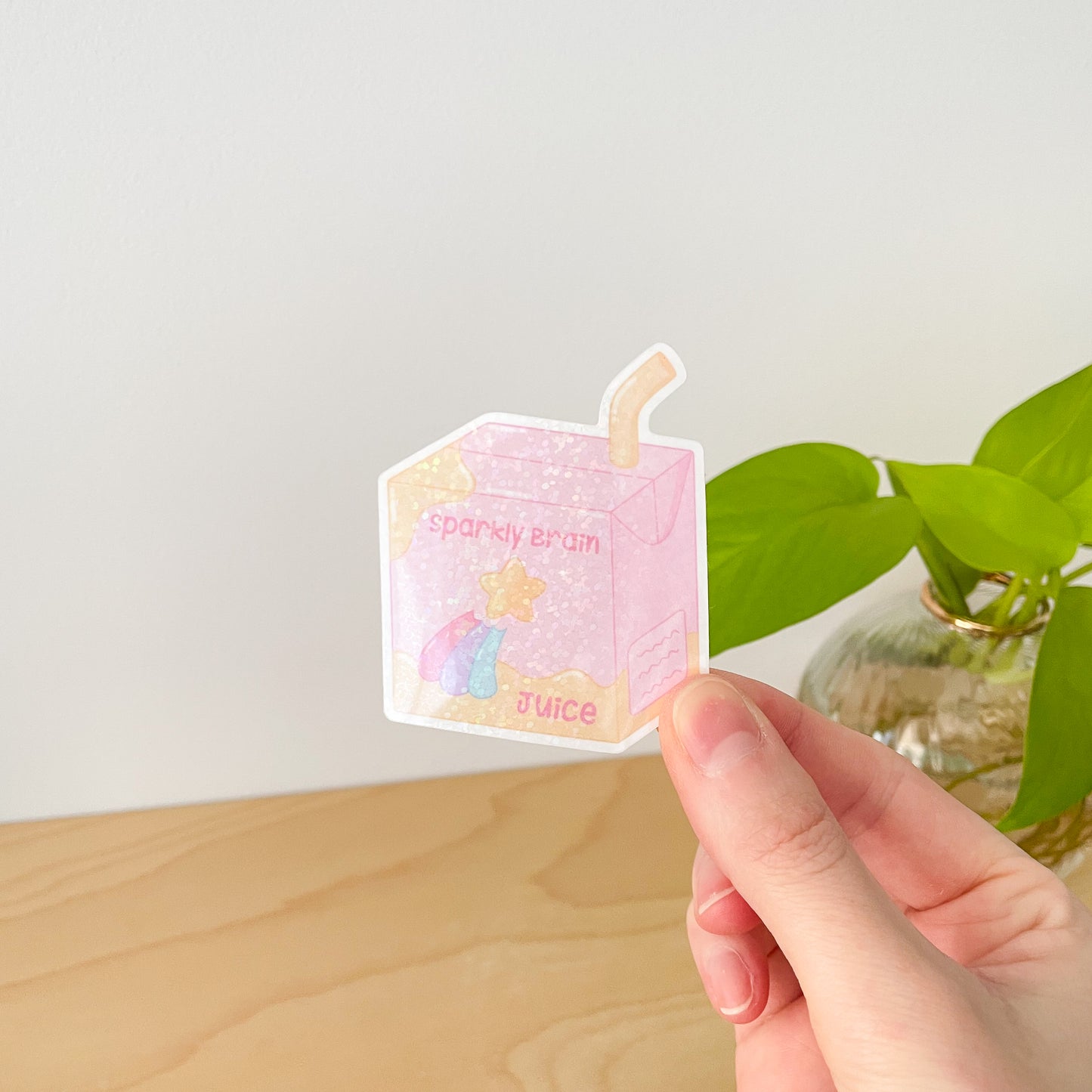 Sparkly Brain Juice Sticker