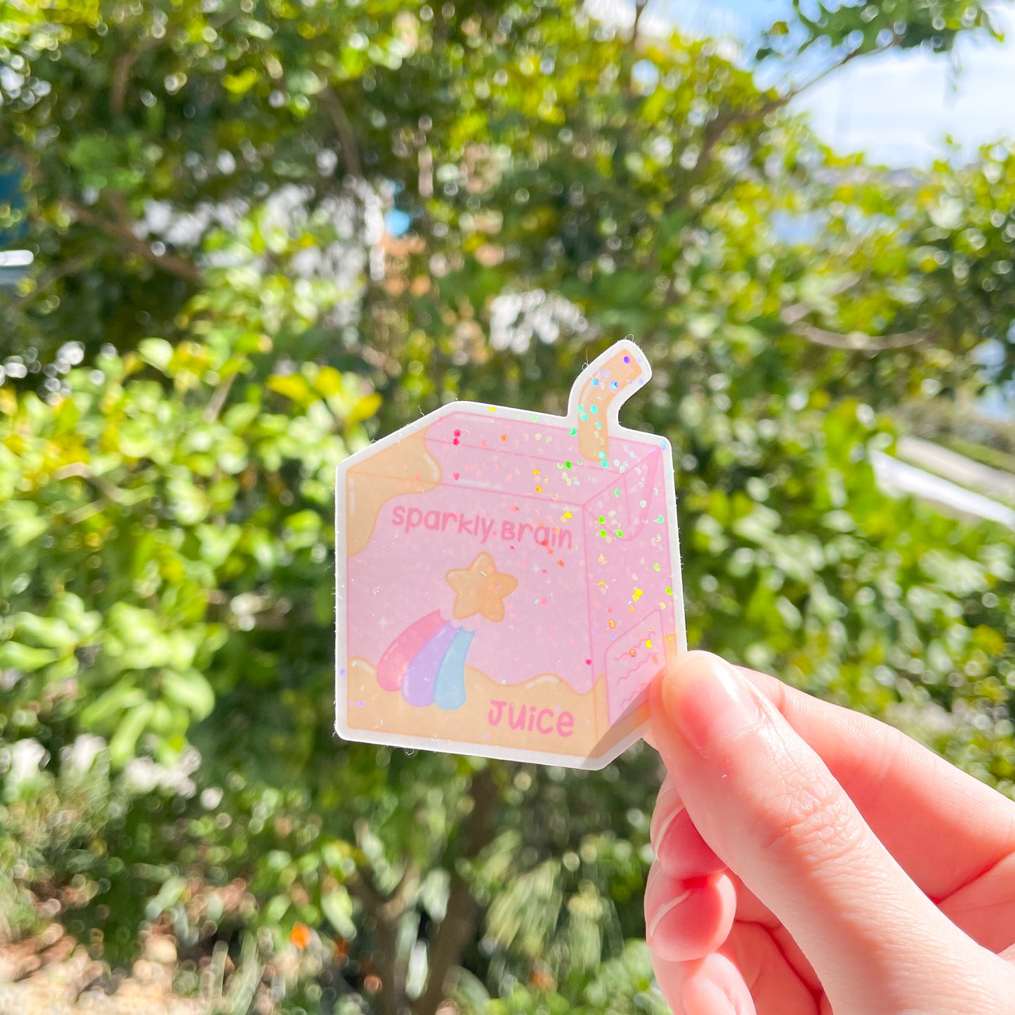 Sparkly Brain Juice Sticker