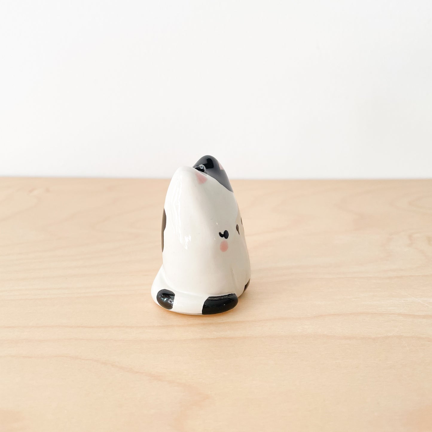 Black Spotty Cat Mini Vase