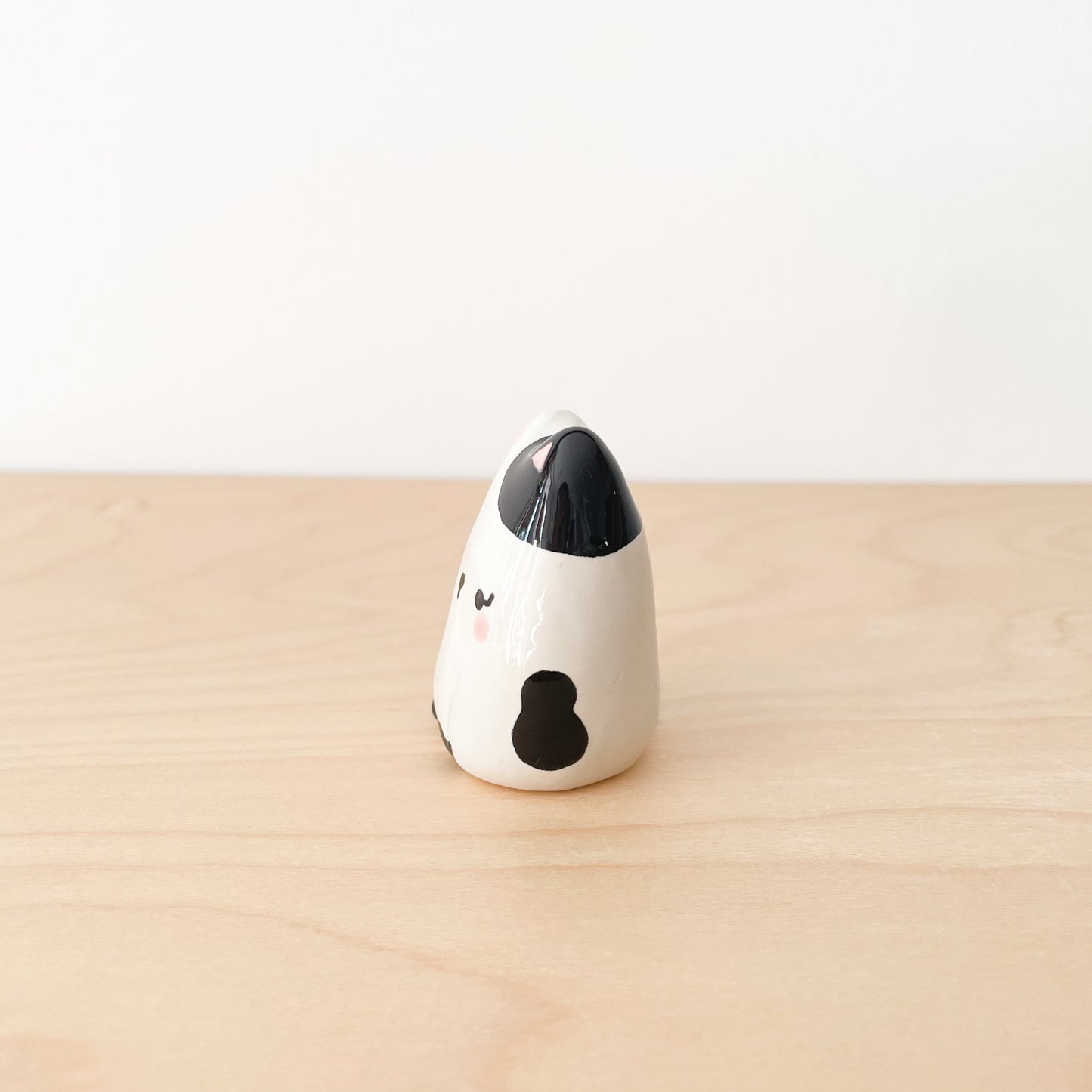 Black Spotty Cat Mini Vase