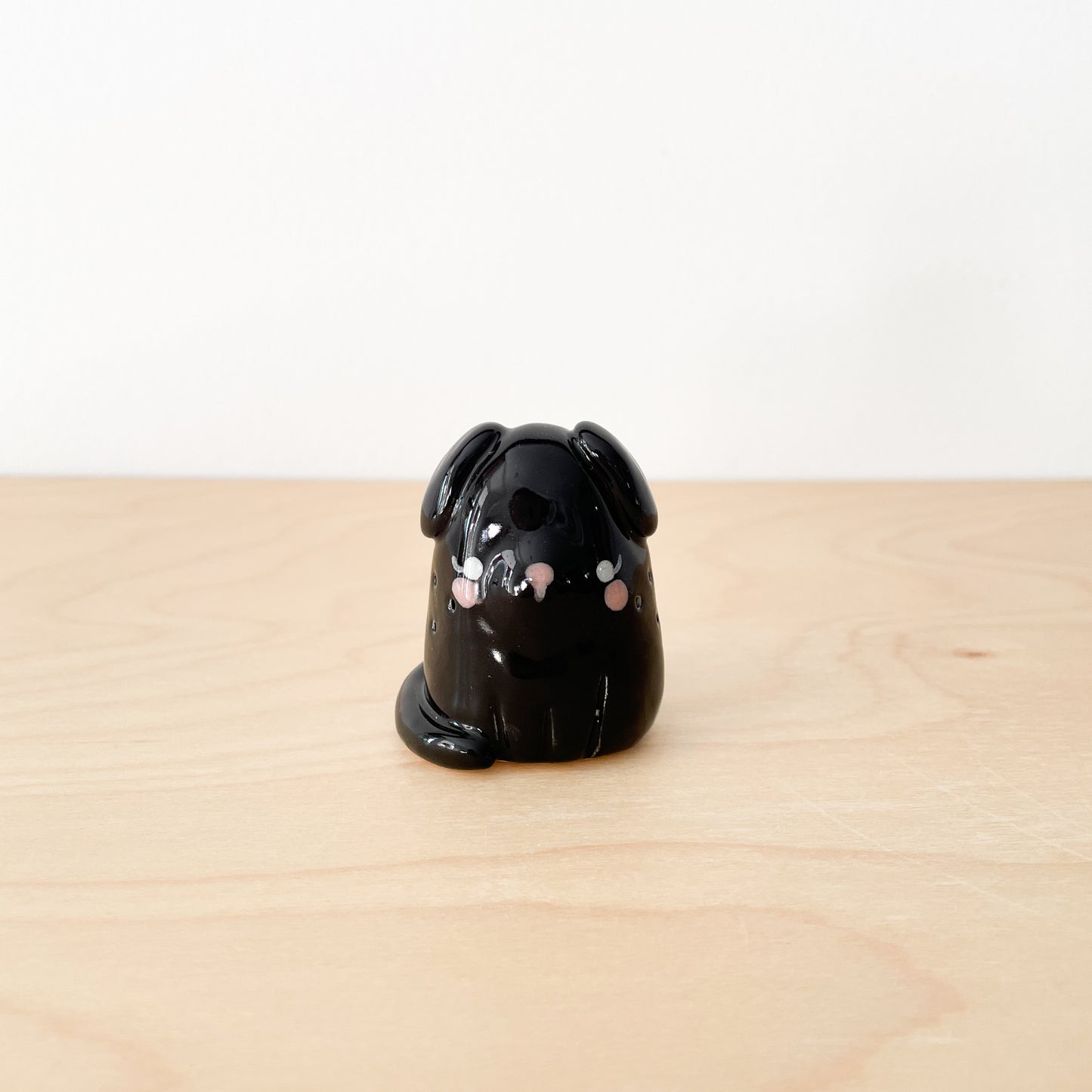 Black Whisker Dog Mini Vase
